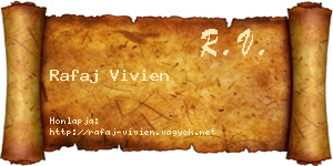 Rafaj Vivien névjegykártya